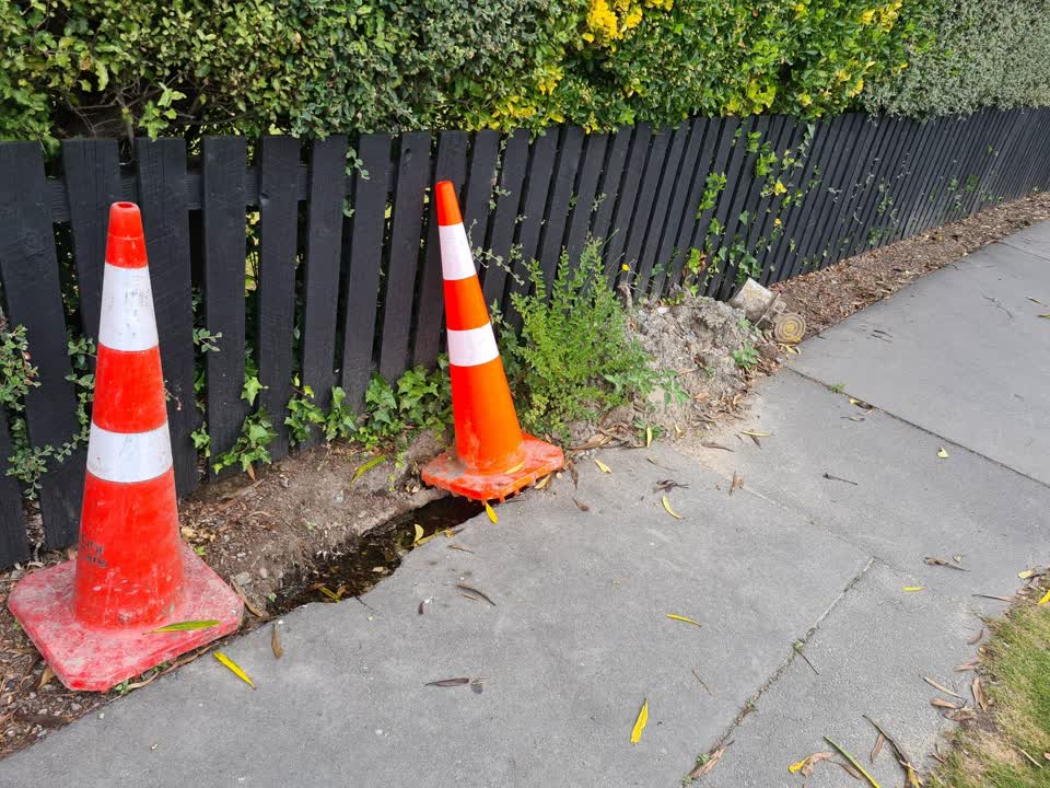 The photograph attached to this water leak report