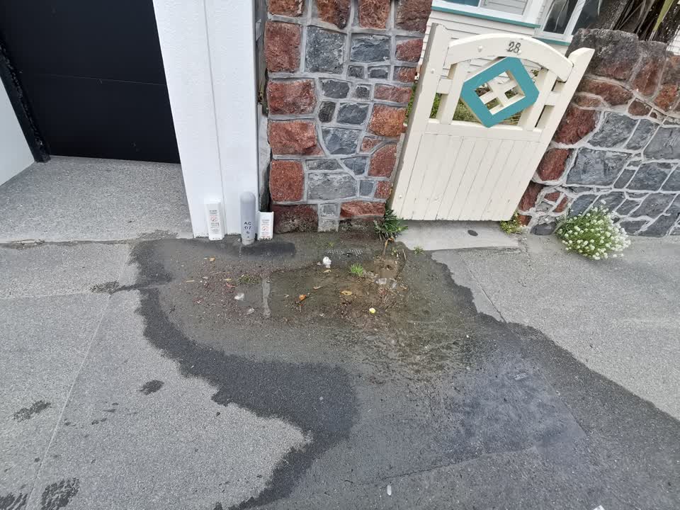 The photograph attached to this water leak report