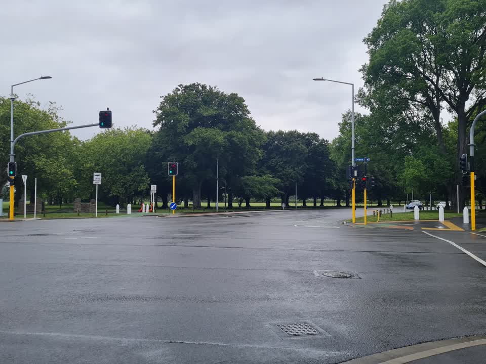 The photograph attached to this street light outage report