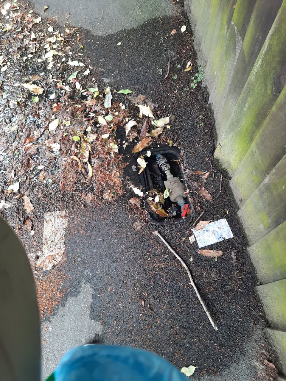 The photograph attached to this water leak report