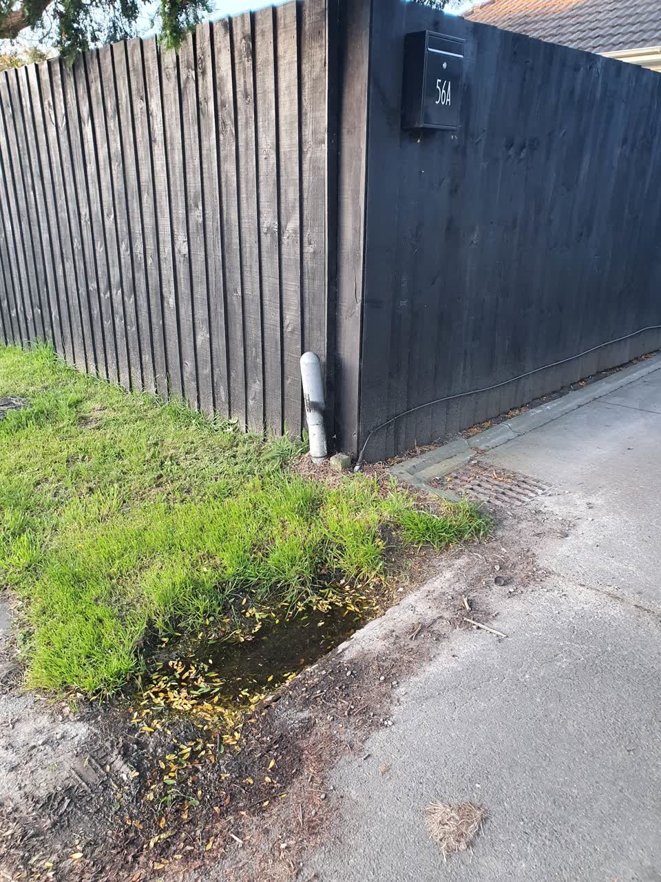The photograph attached to this water leak report