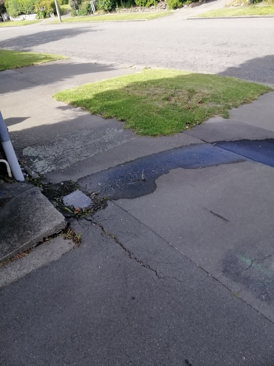 The photograph attached to this water leak report