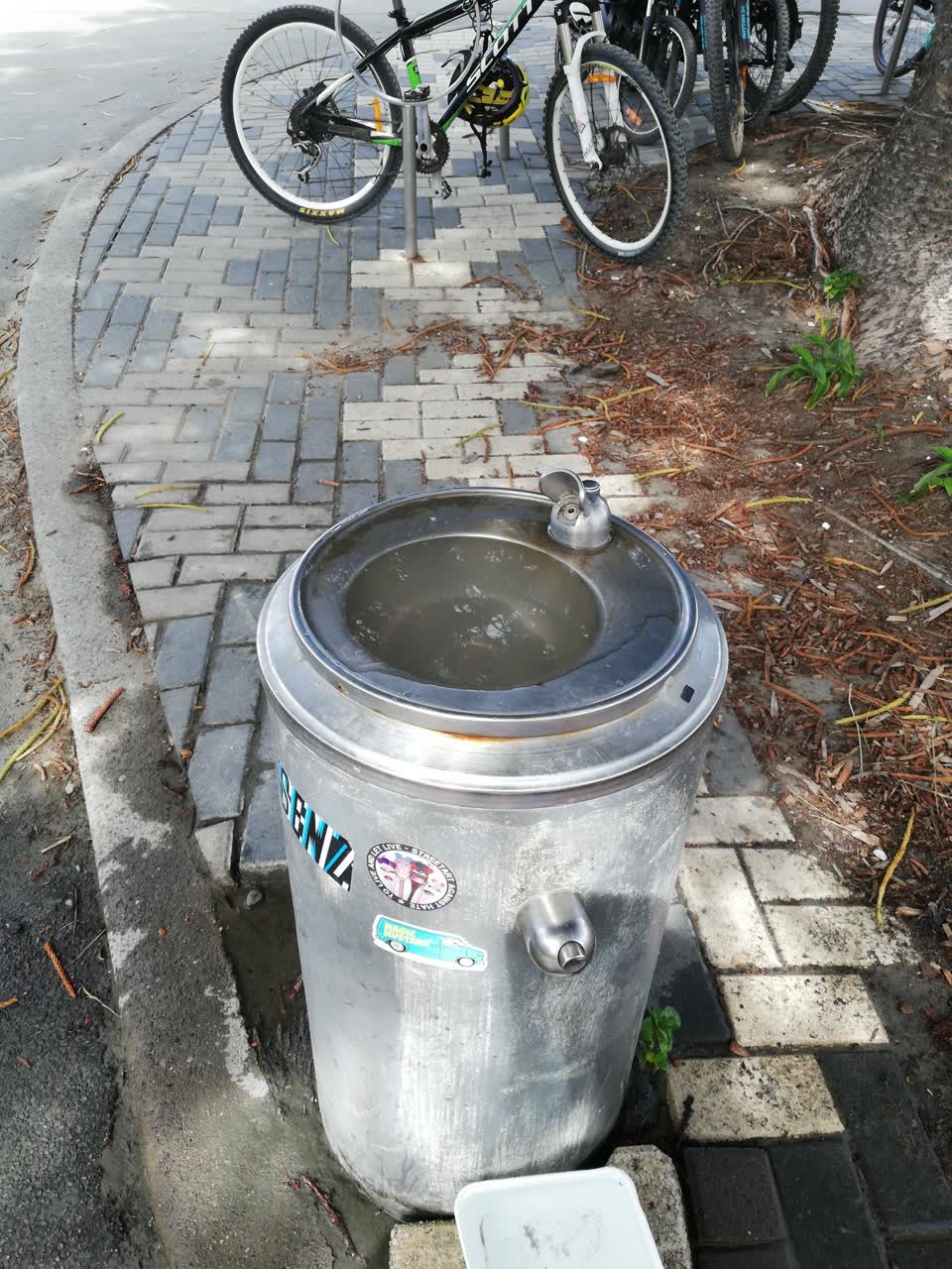 The photograph attached to this water leak report