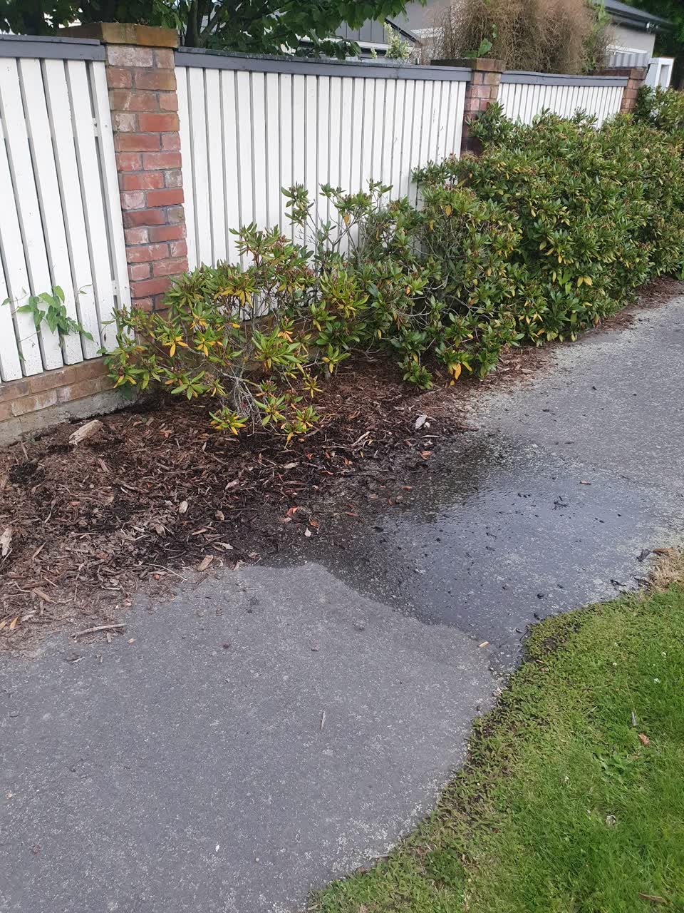The photograph attached to this water leak report