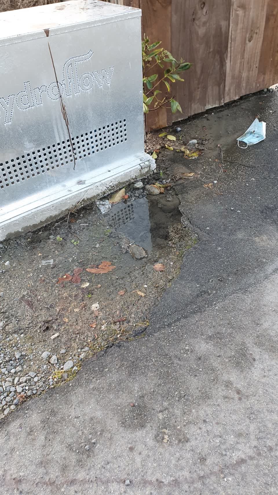 The photograph attached to this water leak report