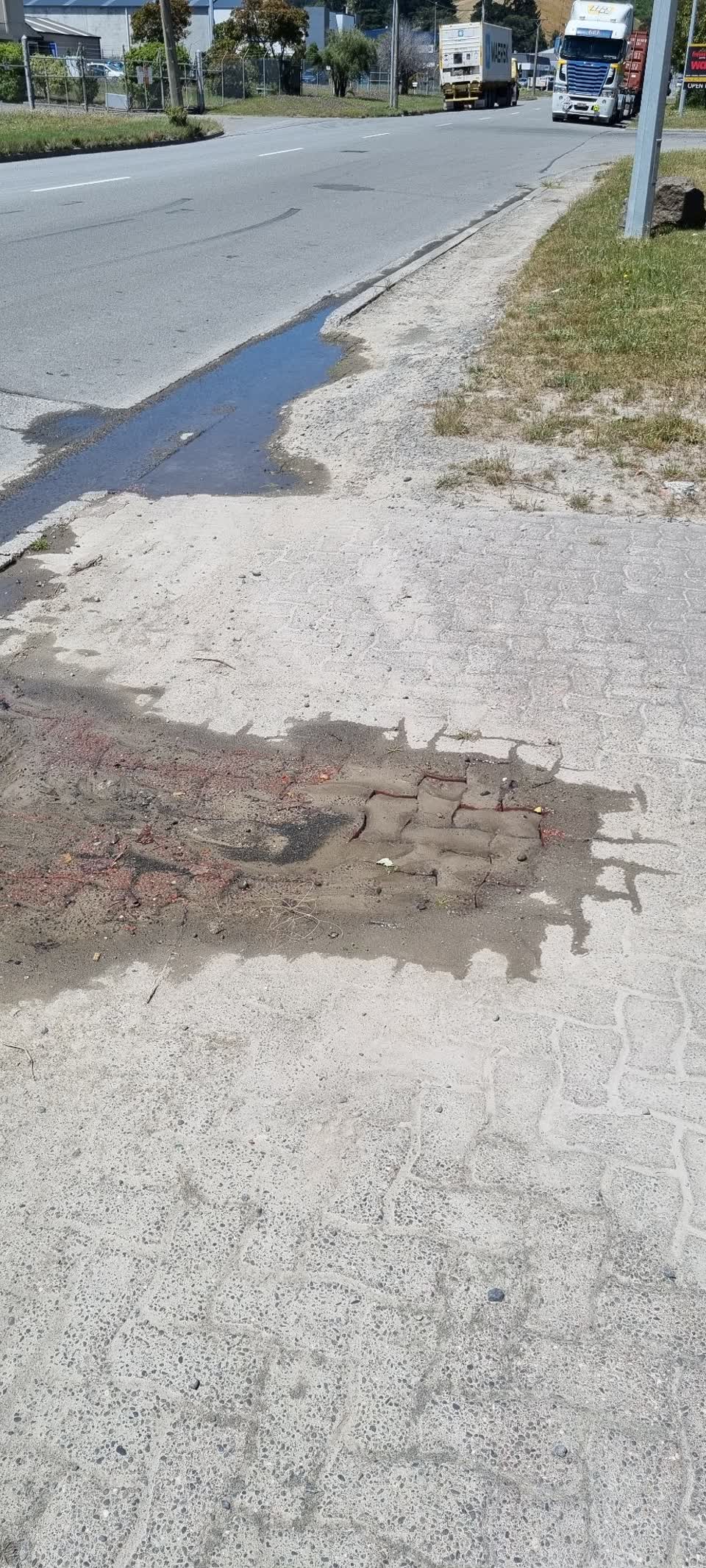 The photograph attached to this water leak report