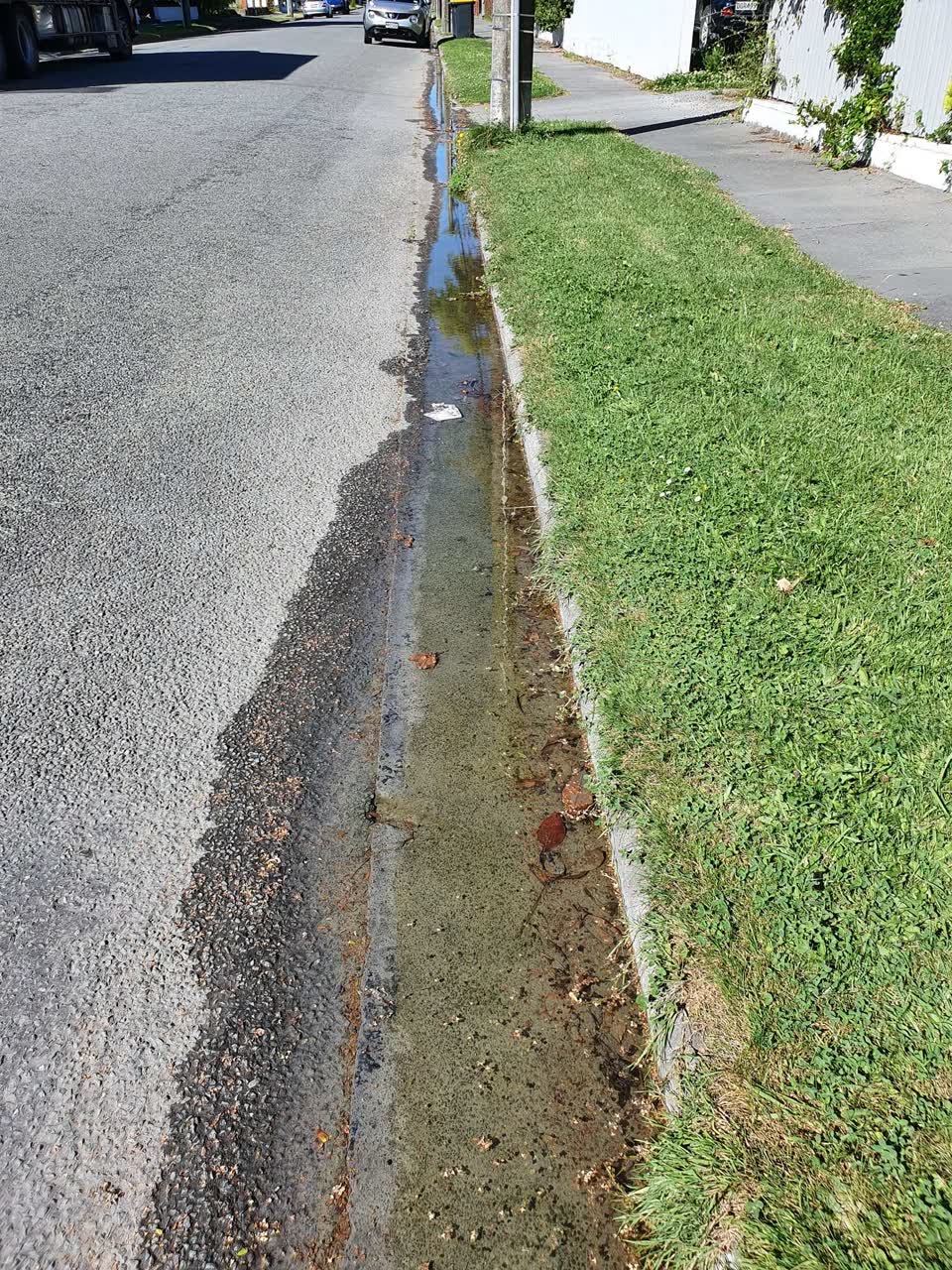 The photograph attached to this water leak report