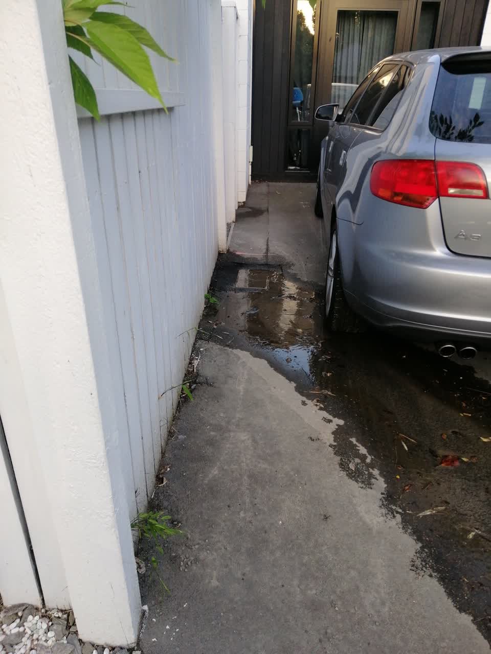 The photograph attached to this water leak report