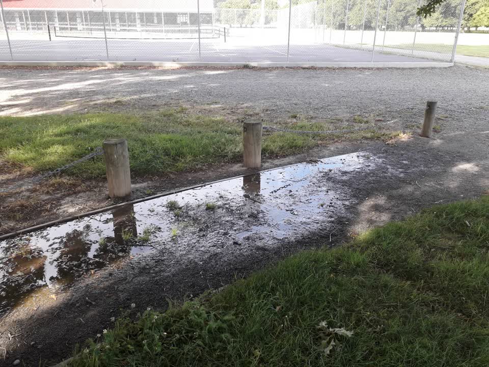 The photograph attached to this water leak report