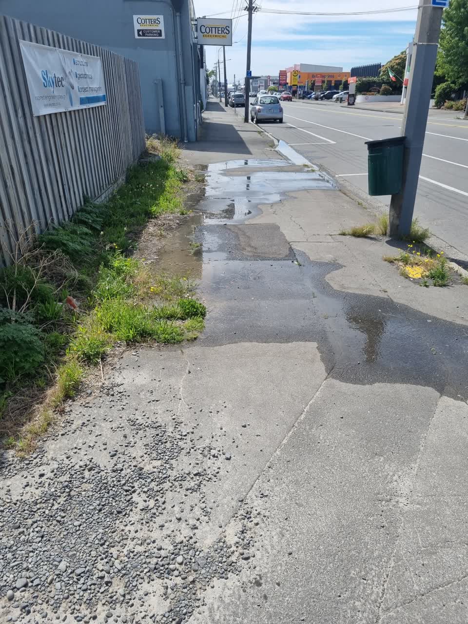 The photograph attached to this water leak report