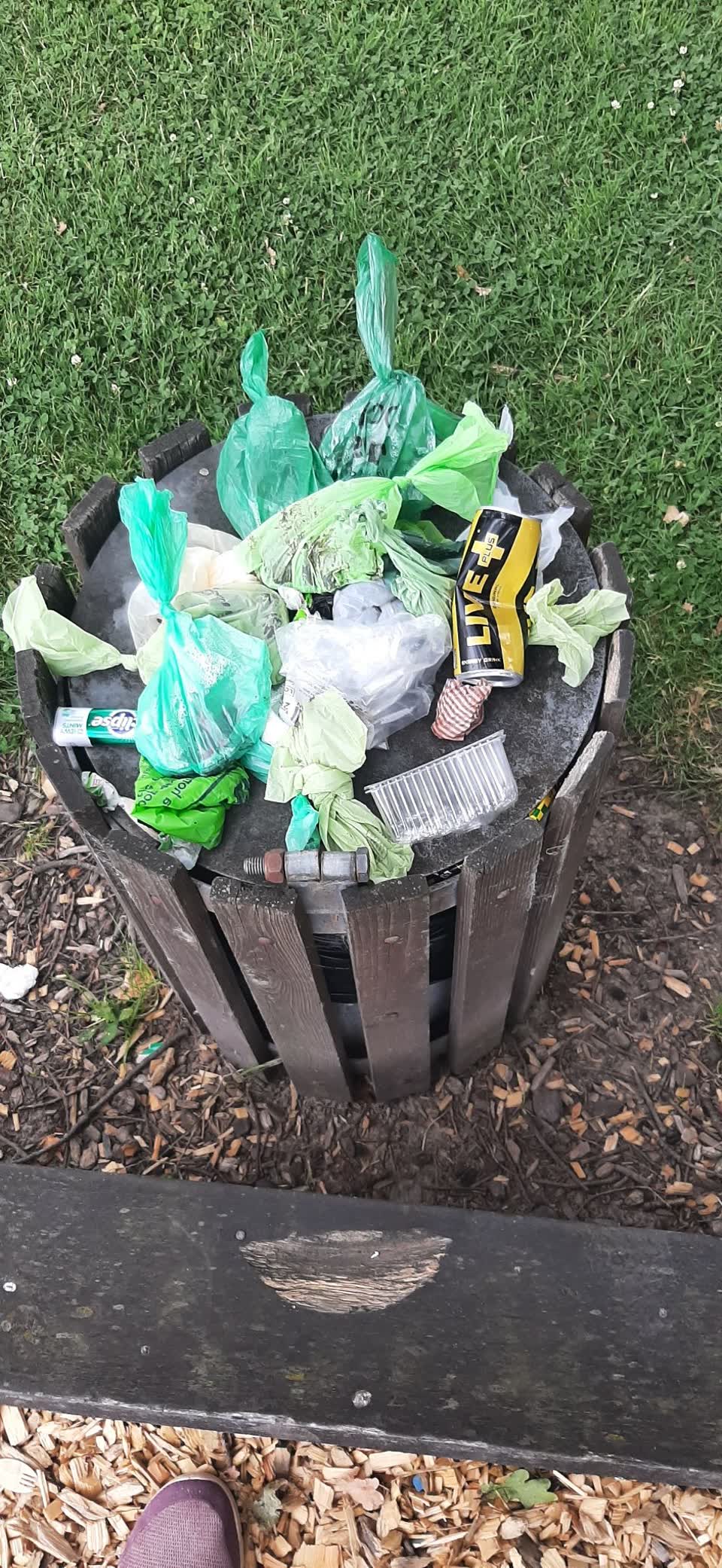 The photograph attached to this rubbish/recycling report