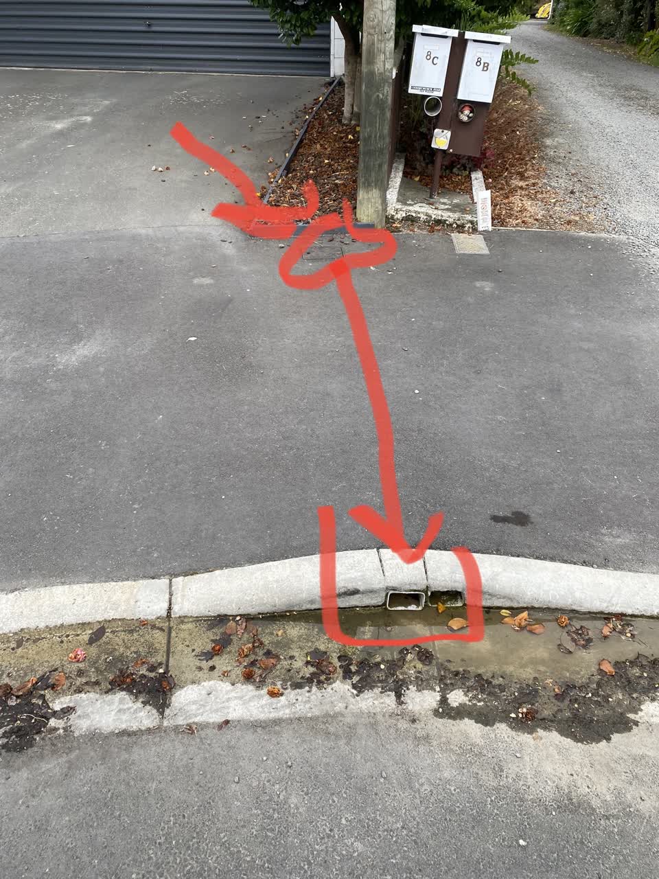 The photograph attached to this water leak report