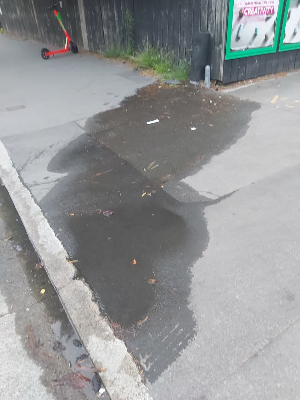 The photograph attached to this water leak report