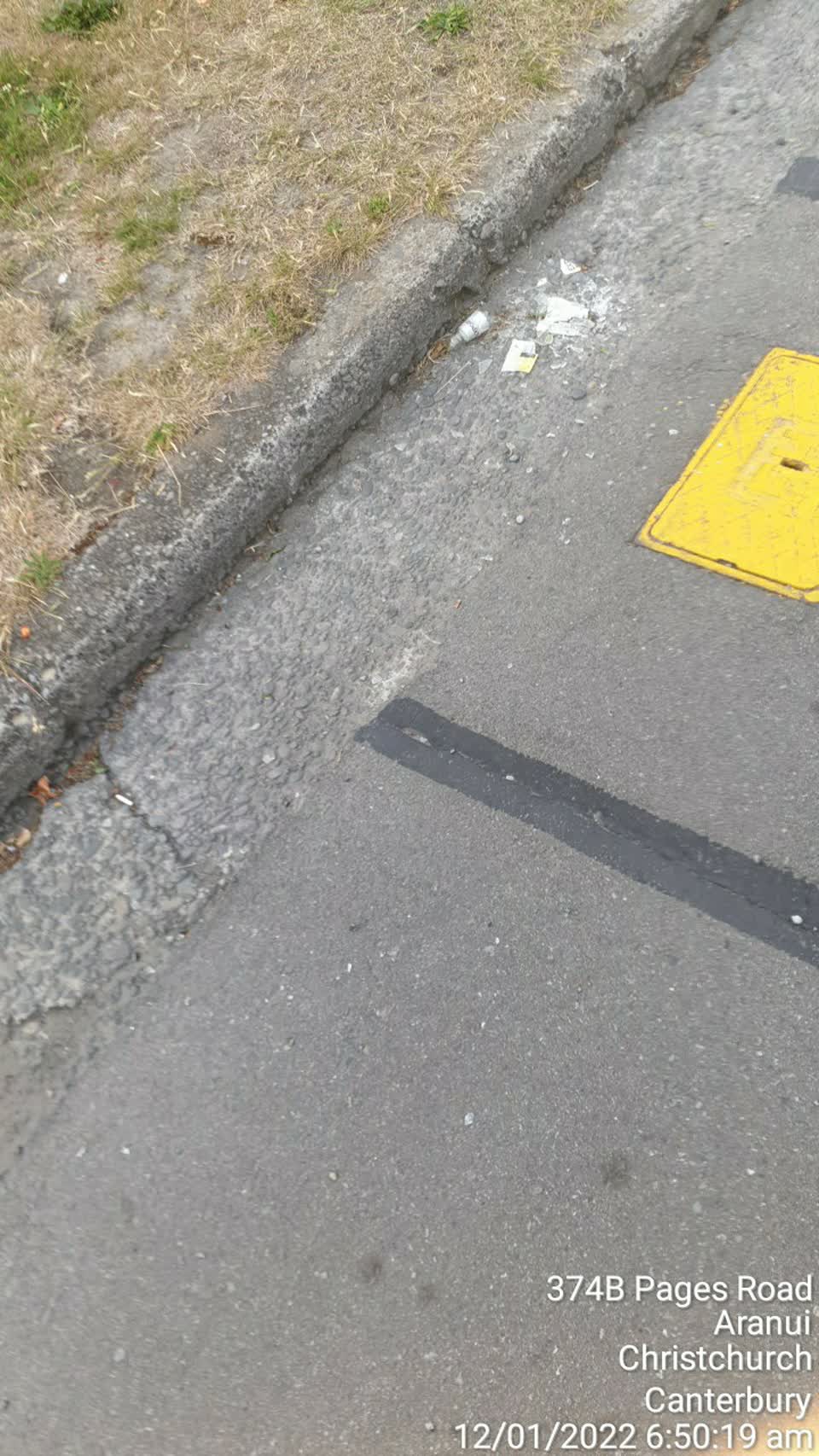 The photograph attached to this roading/streets report