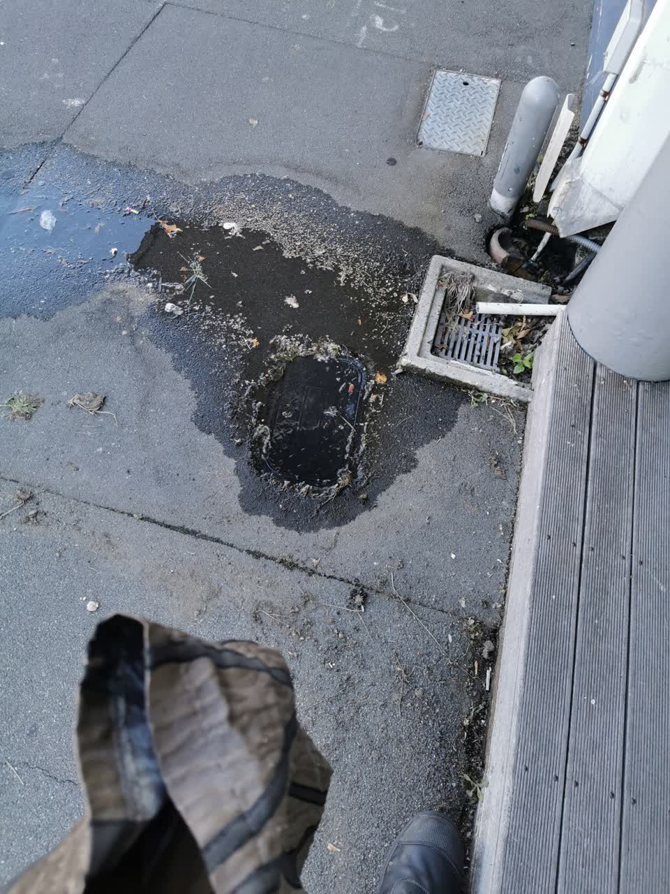 The photograph attached to this water leak report