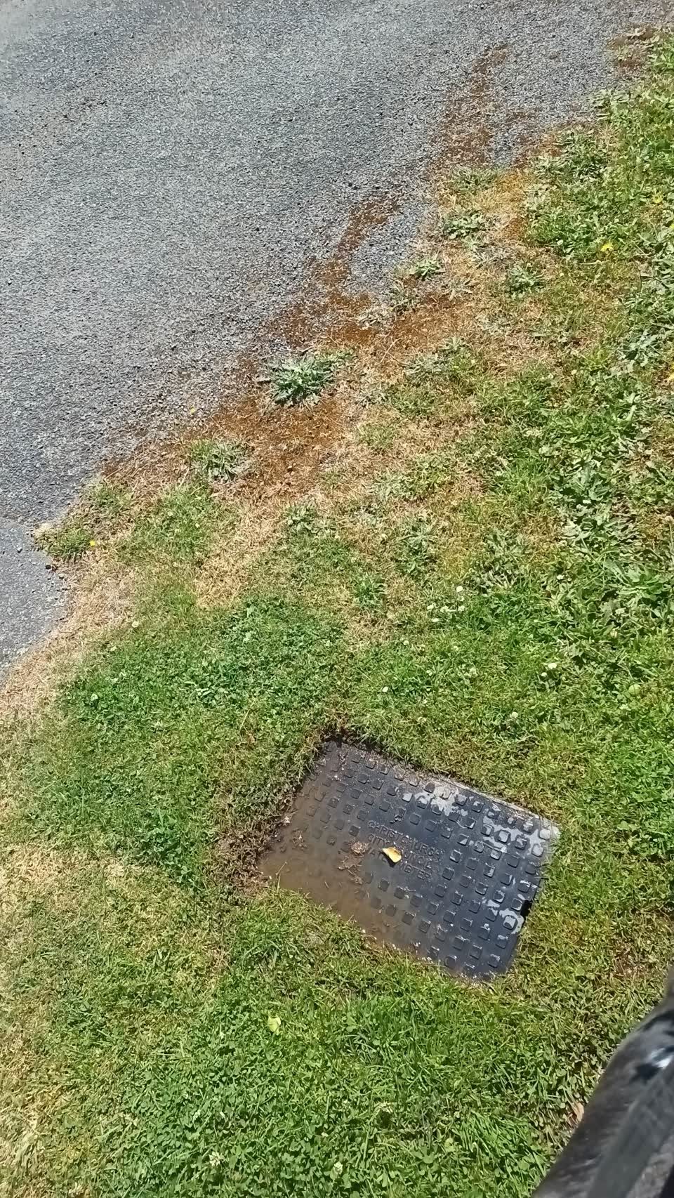 The photograph attached to this water leak report