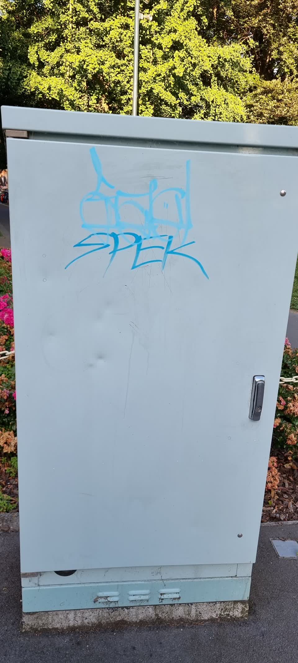 The photograph attached to this graffiti report