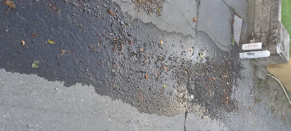 The photograph attached to this water leak report