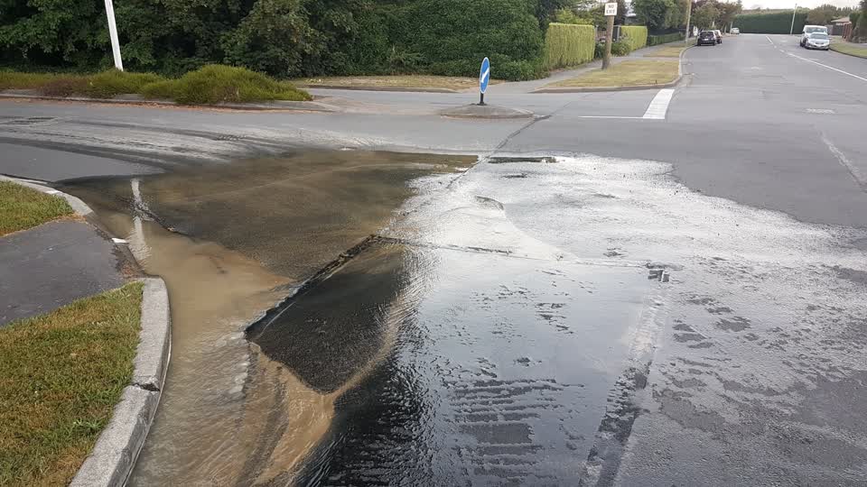 The photograph attached to this water leak report
