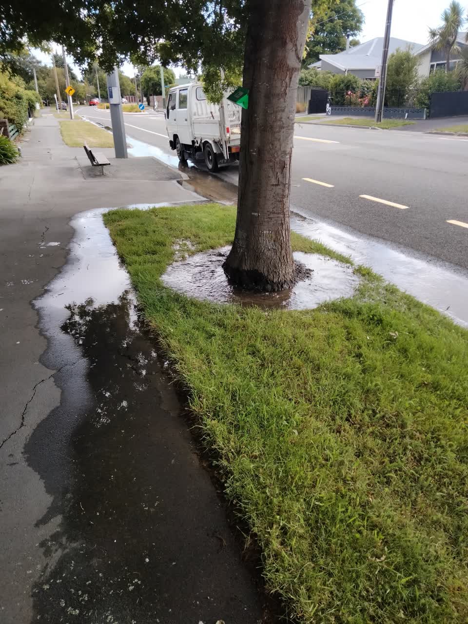The photograph attached to this flooding report