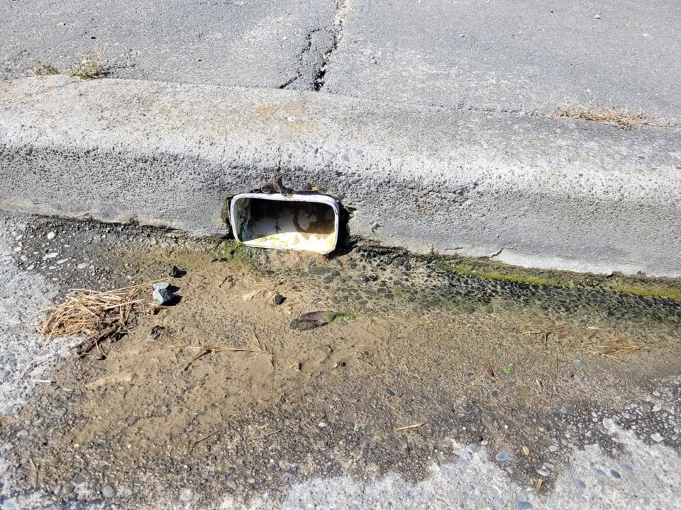 The photograph attached to this water leak report
