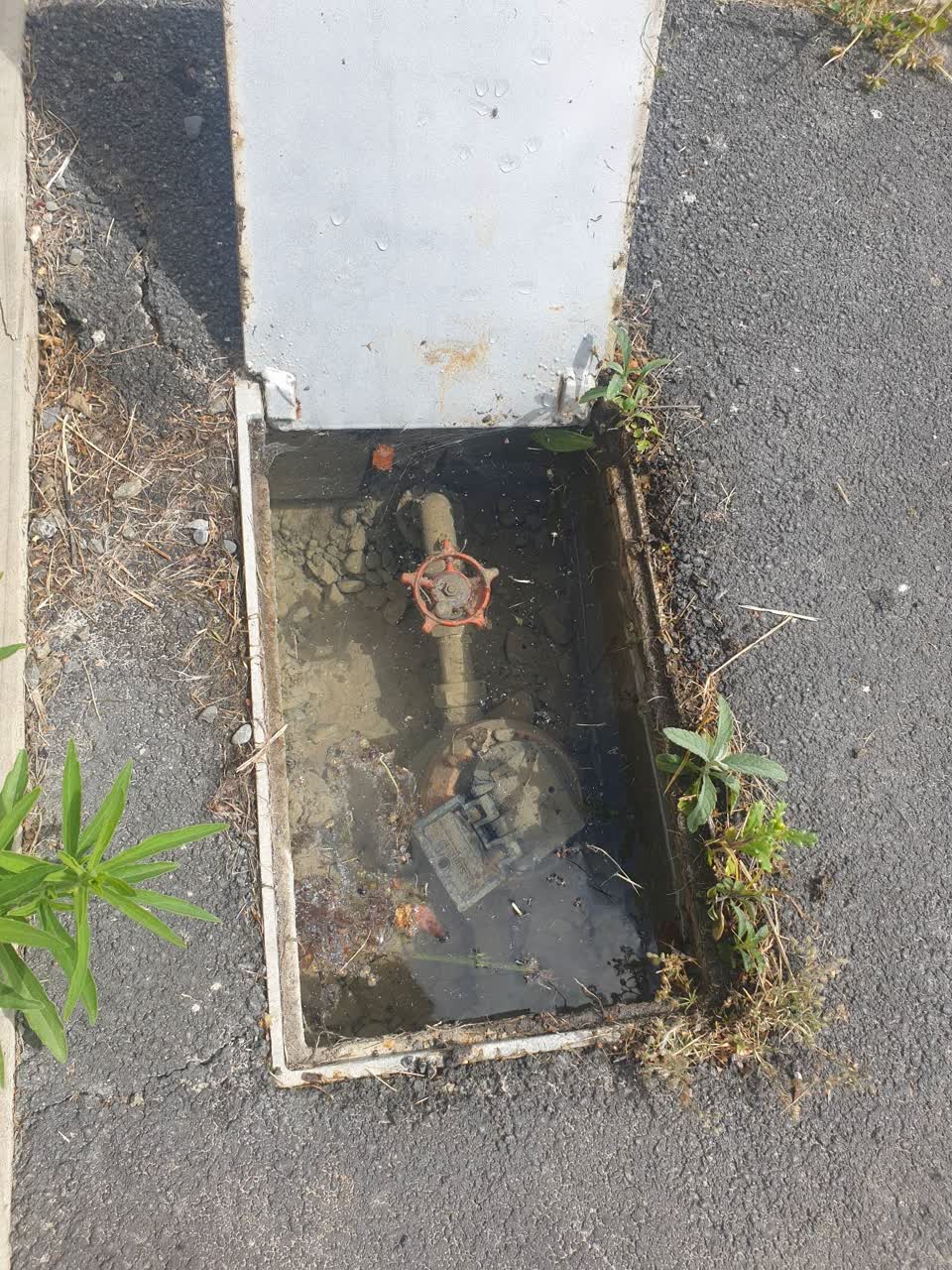 The photograph attached to this water leak report