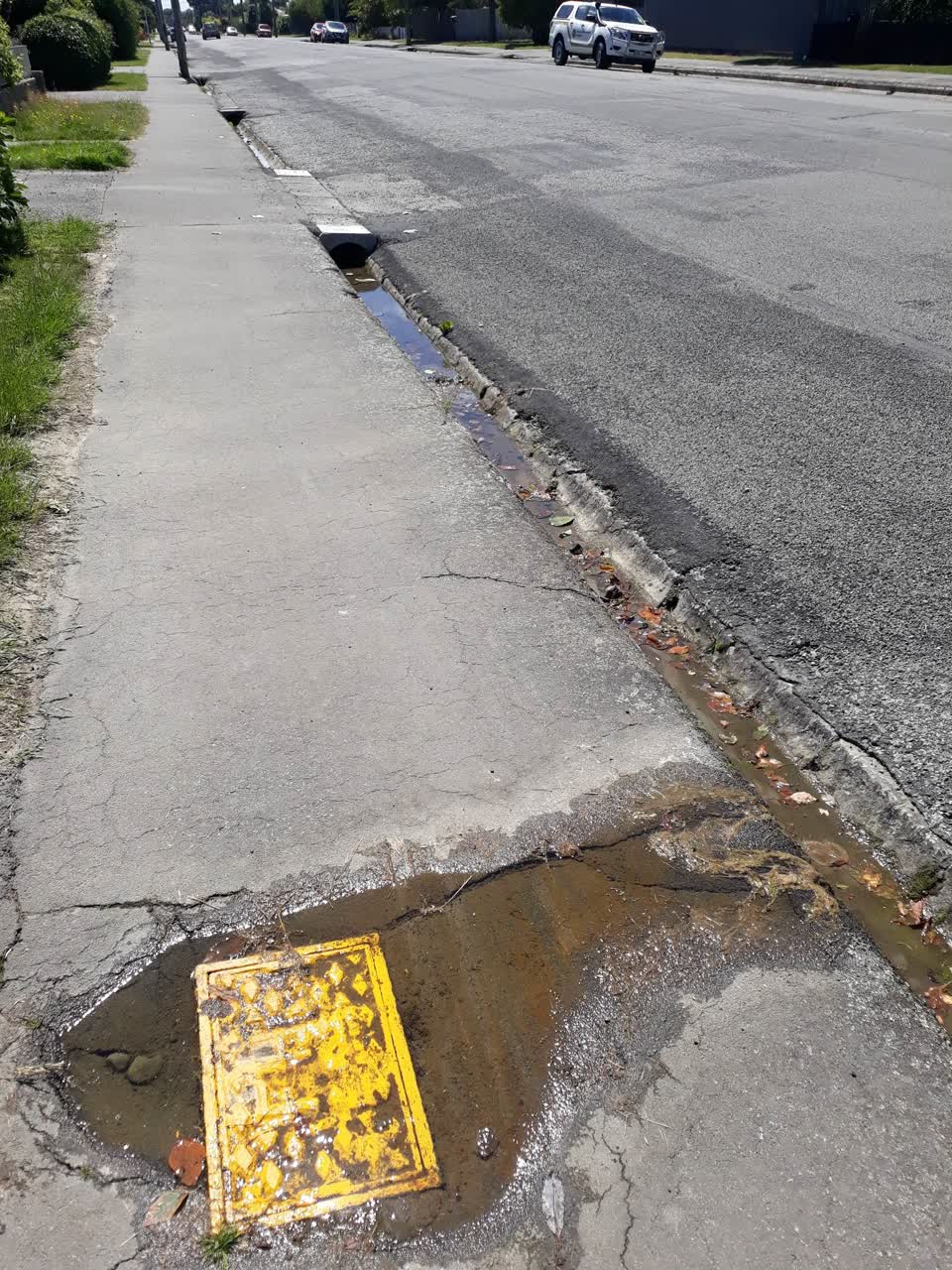 The photograph attached to this water leak report