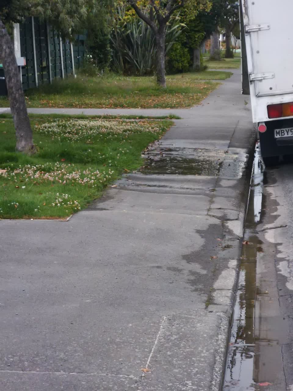 The photograph attached to this water leak report