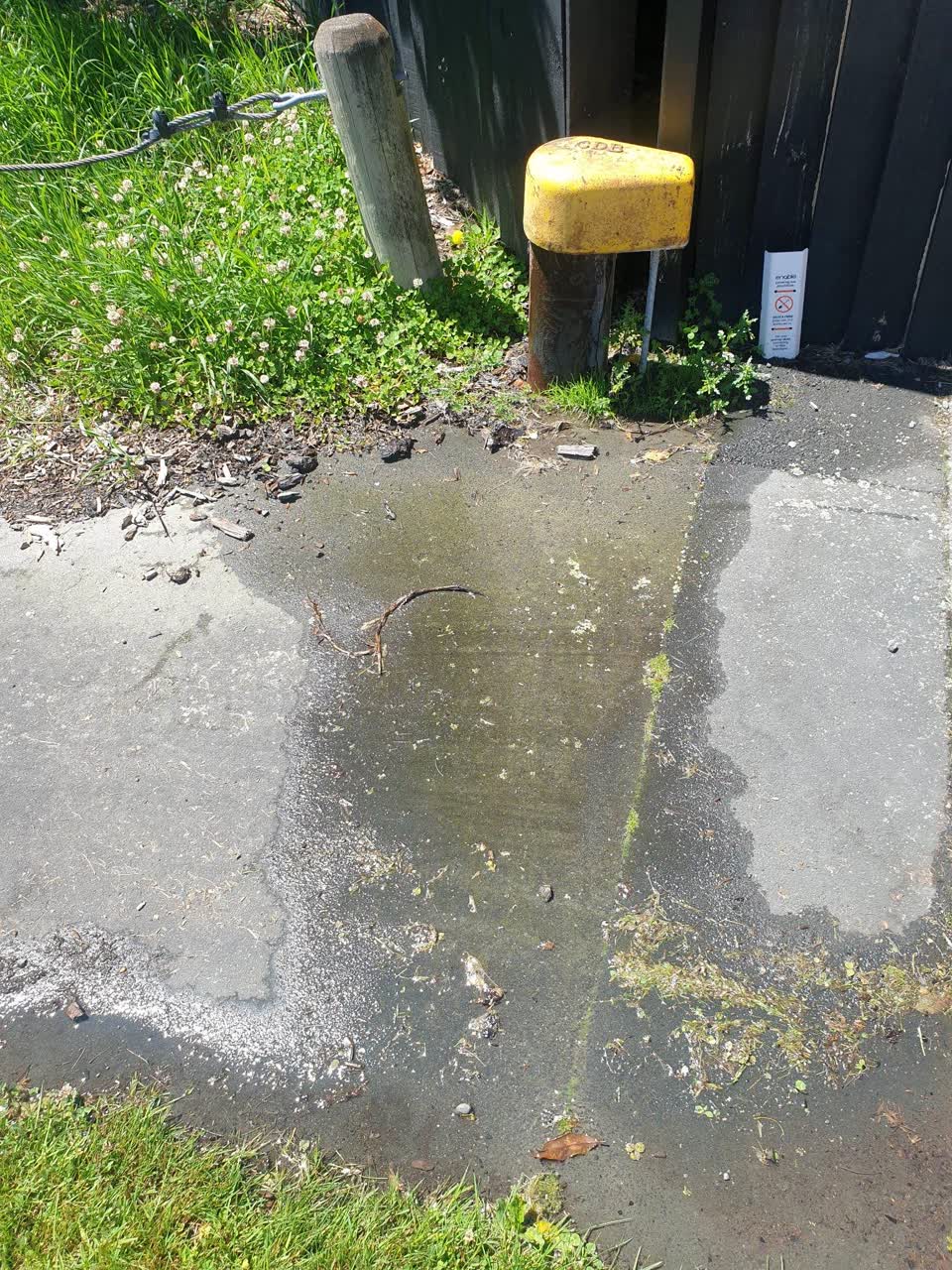The photograph attached to this water leak report