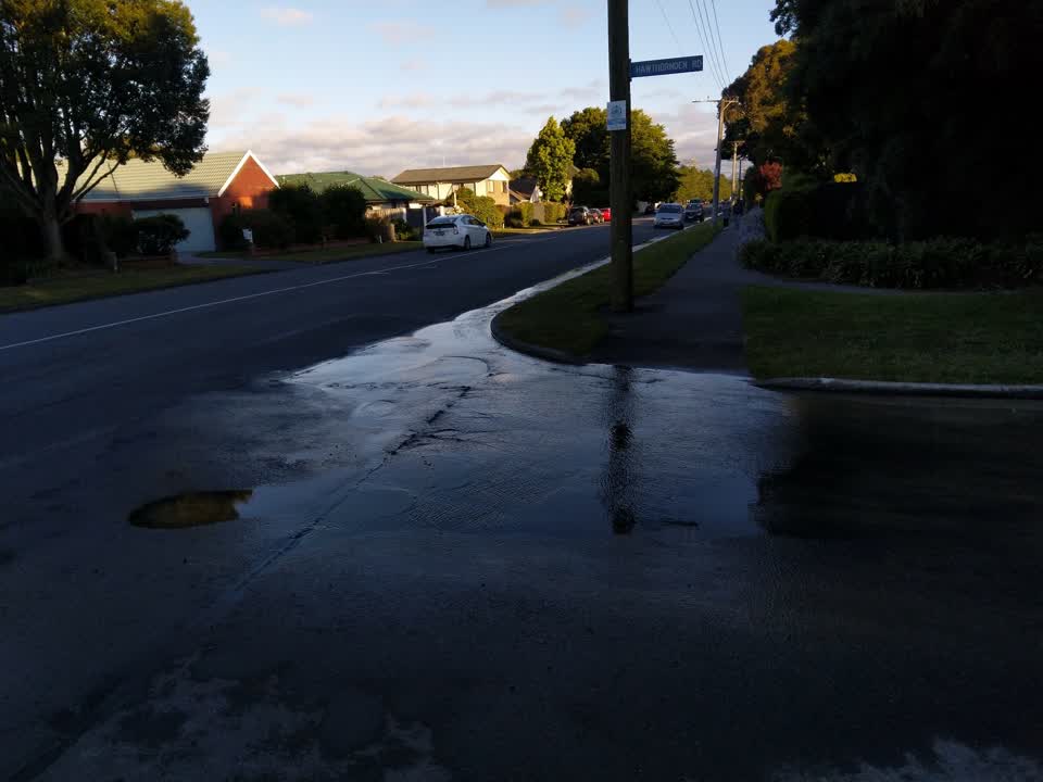 The photograph attached to this water leak report