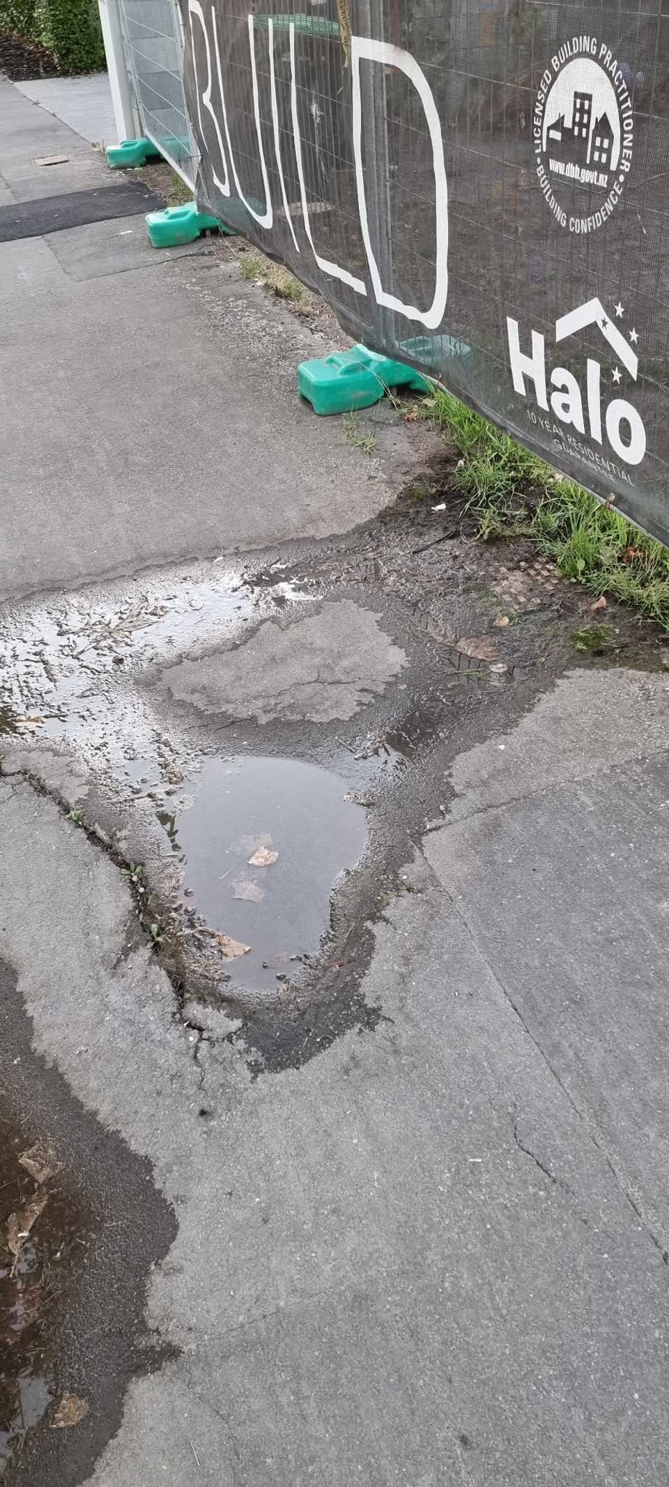 The photograph attached to this water leak report