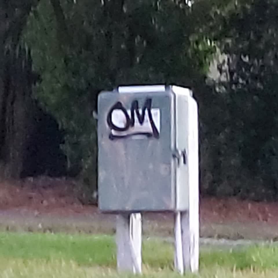 The photograph attached to this graffiti report