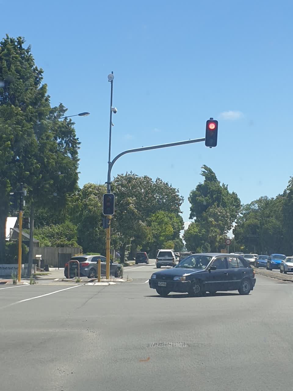 The photograph attached to this street light outage report