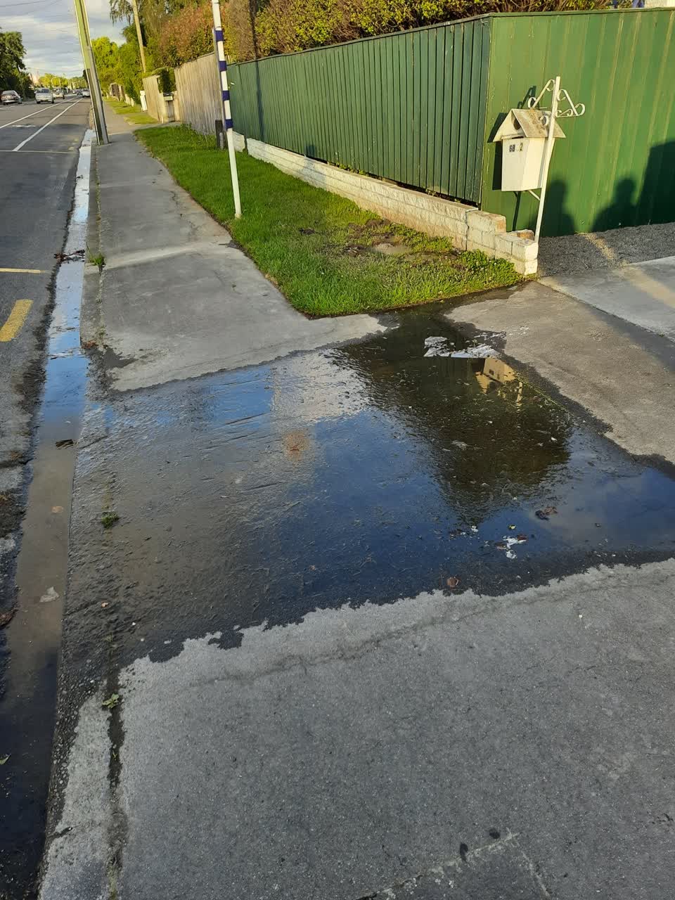 The photograph attached to this water leak report