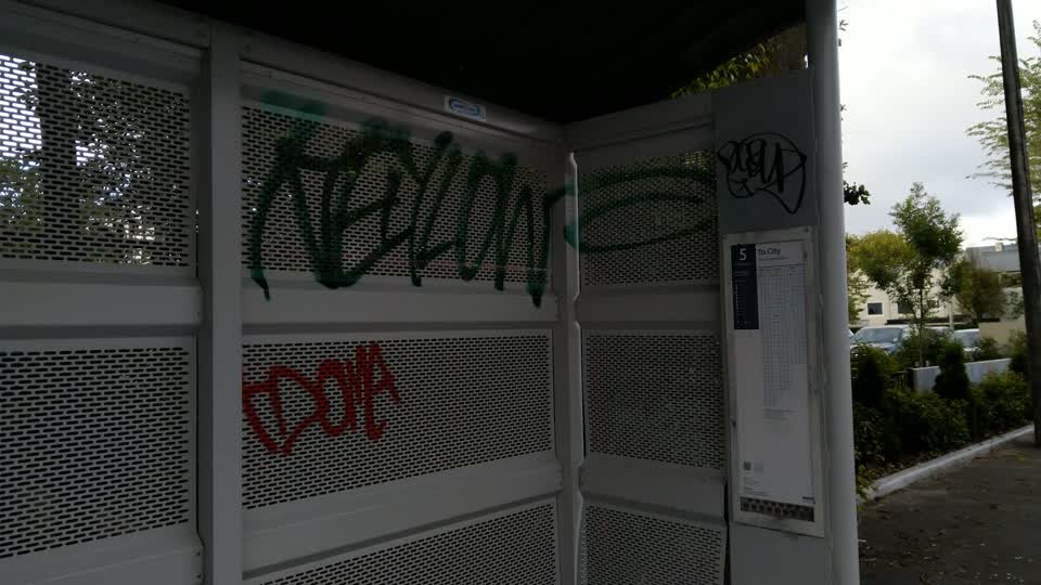 The photograph attached to this graffiti report