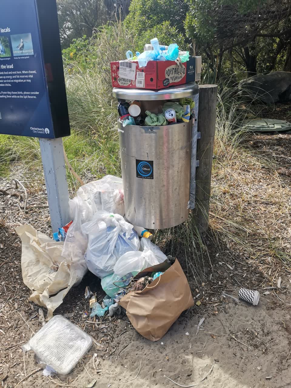The photograph attached to this rubbish/recycling report