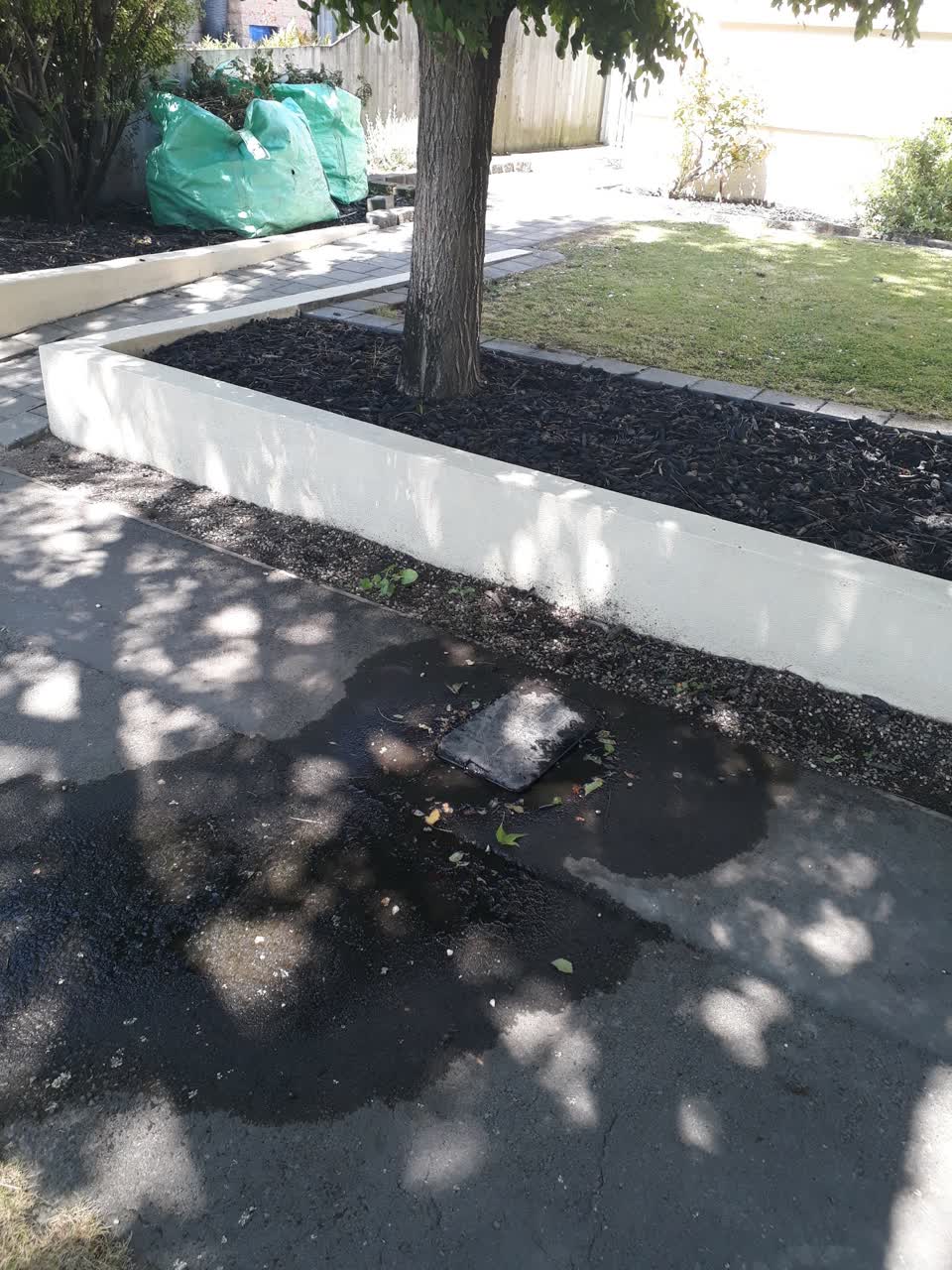 The photograph attached to this water leak report
