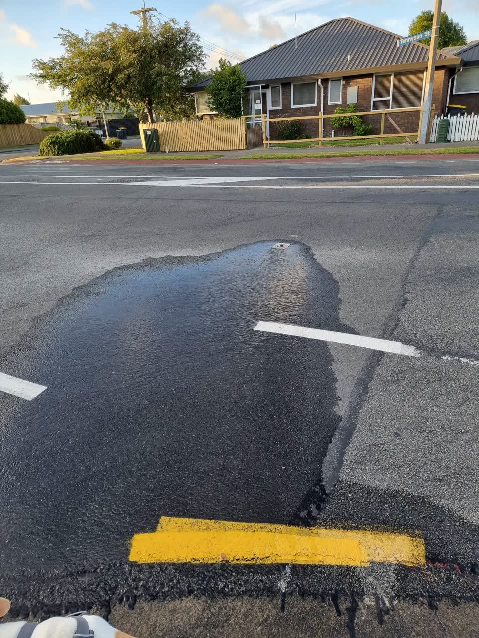 The photograph attached to this water leak report