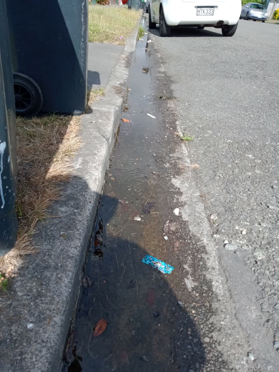 The photograph attached to this water leak report