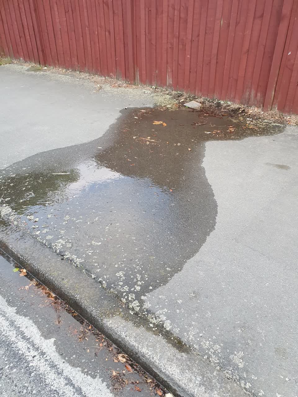 The photograph attached to this water leak report