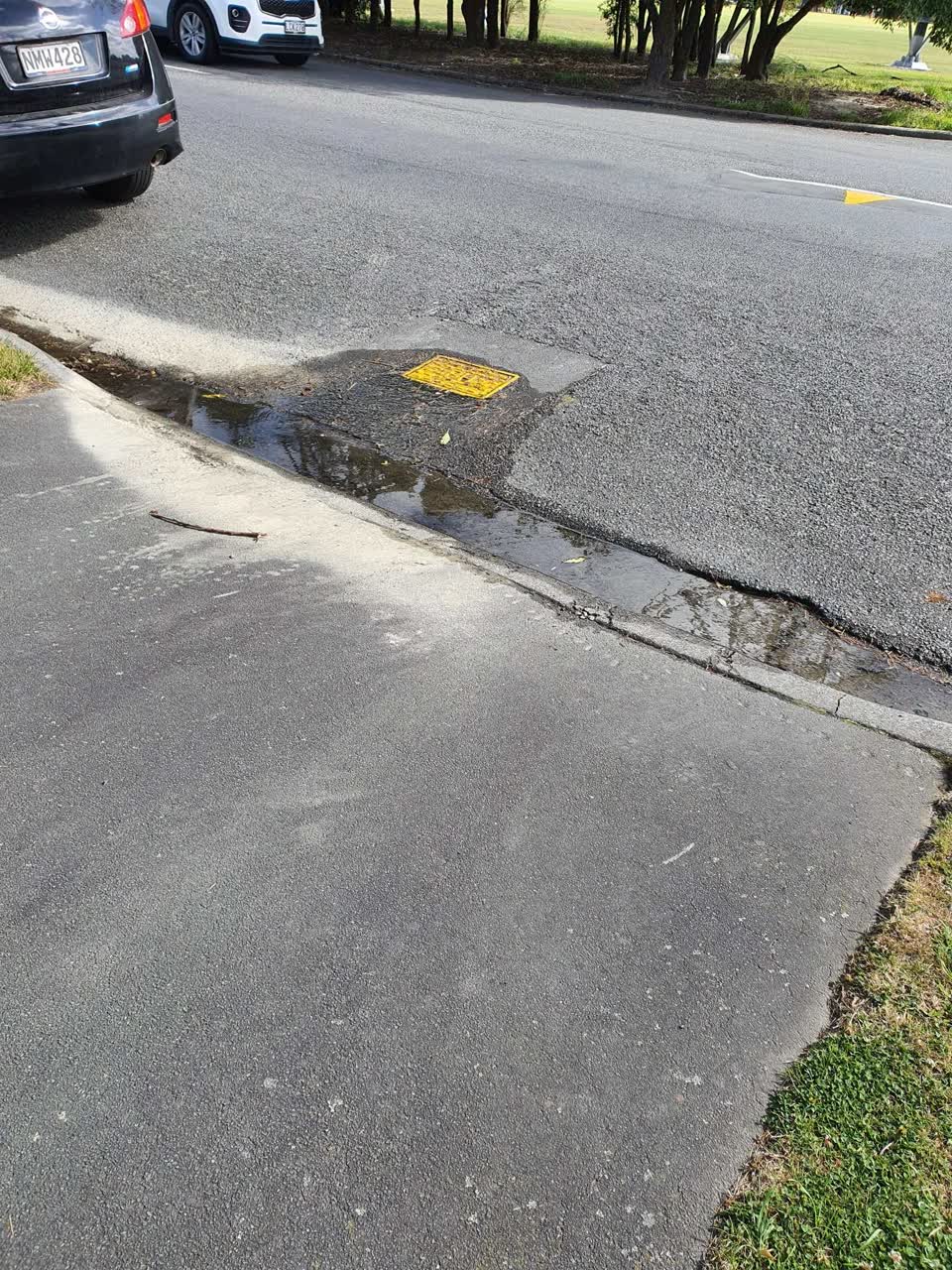 The photograph attached to this water leak report