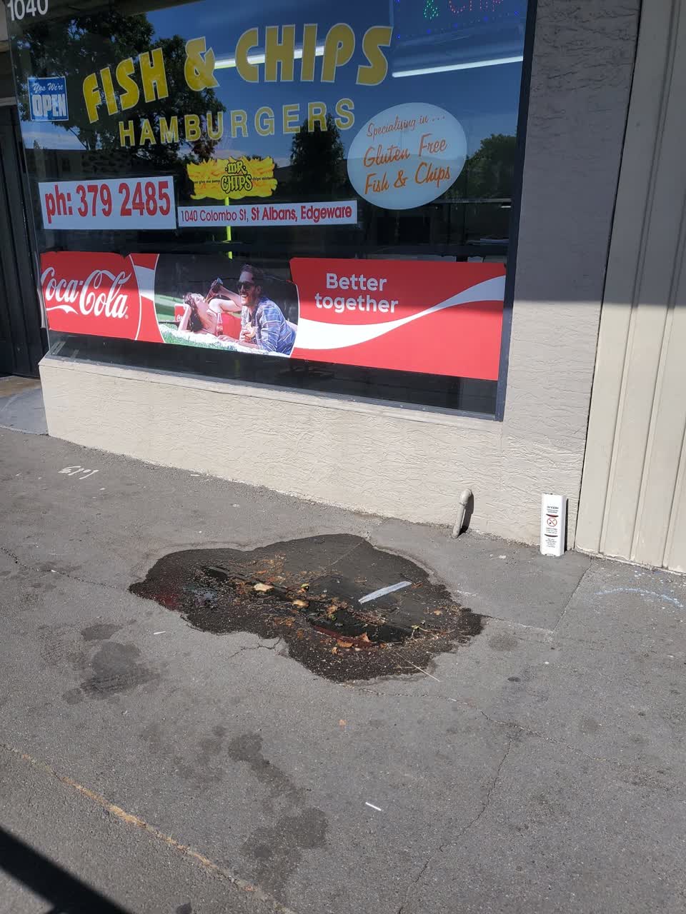 The photograph attached to this water leak report