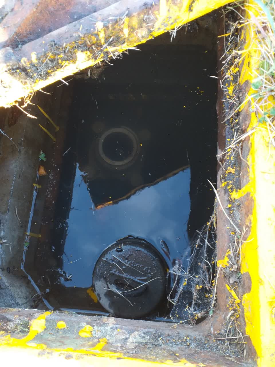 The photograph attached to this water leak report