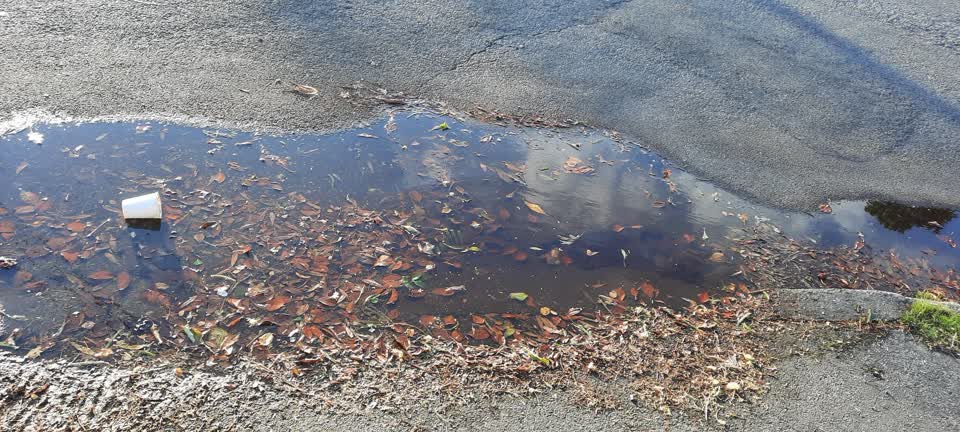 The photograph attached to this flooding report