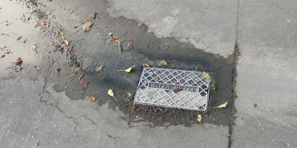 The photograph attached to this water leak report