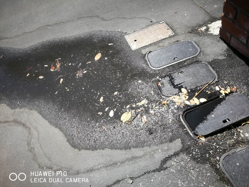 The photograph attached to this flooding report