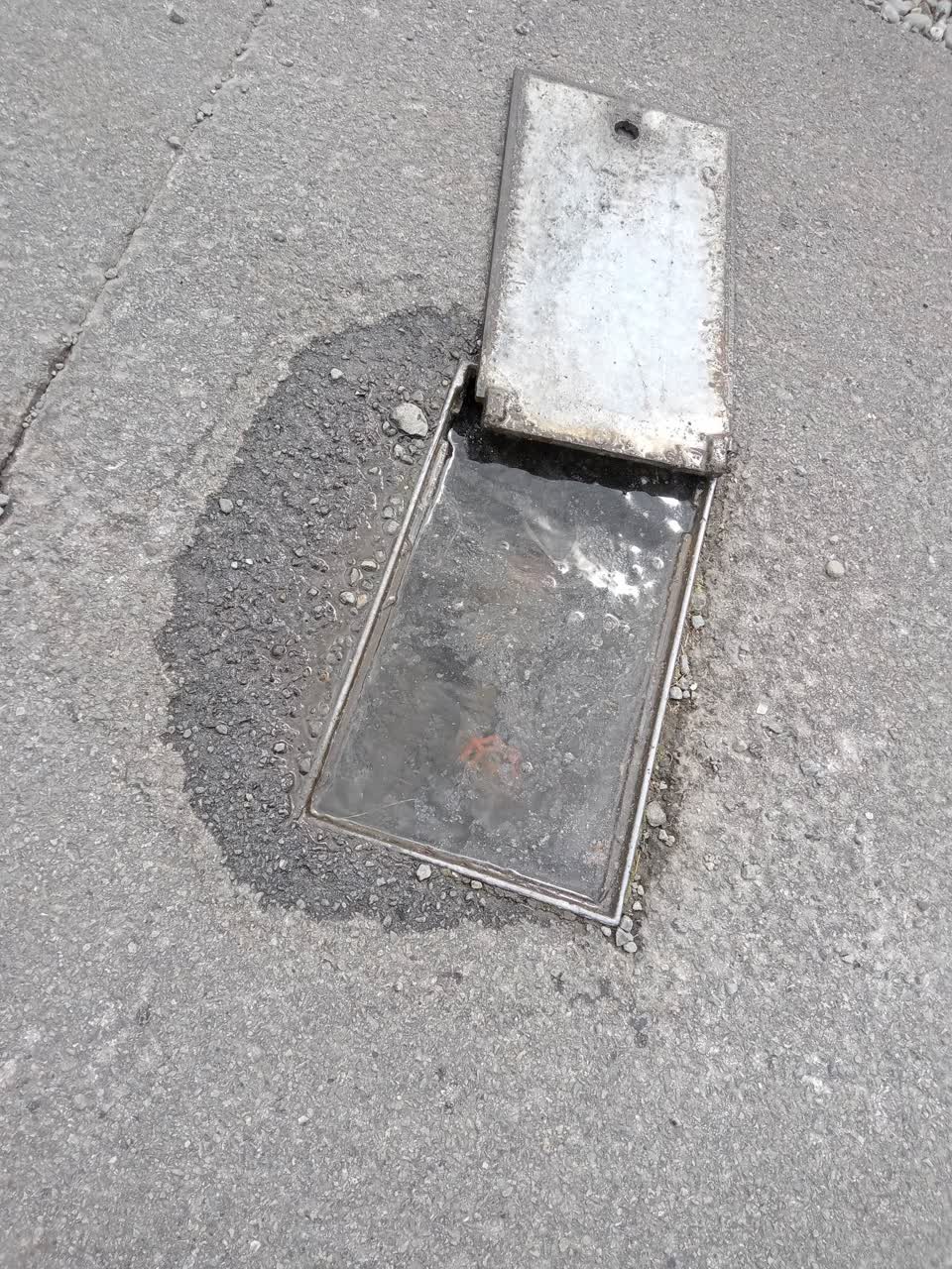 The photograph attached to this water leak report