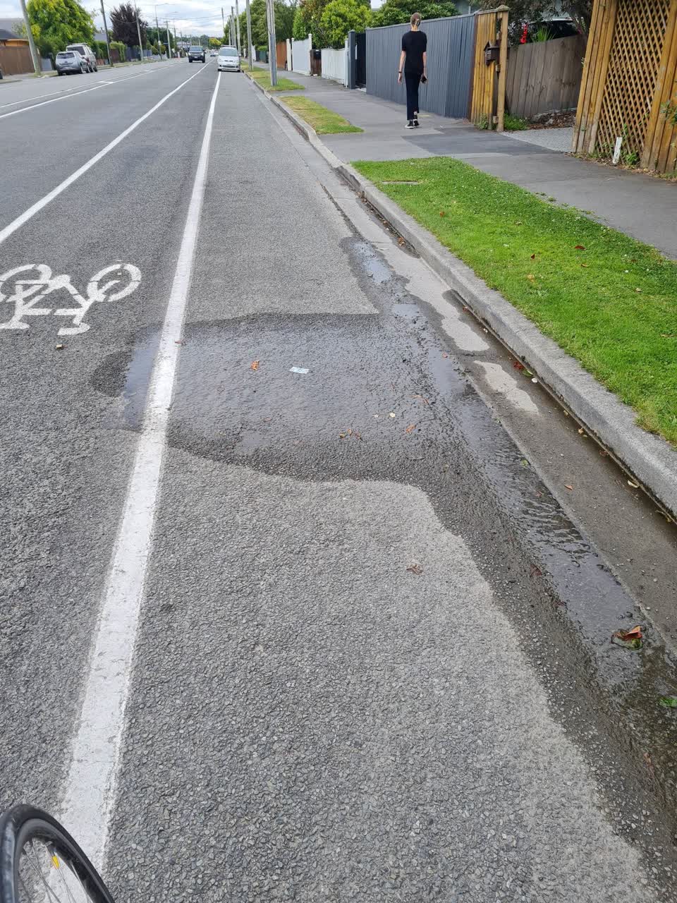 The photograph attached to this water leak report