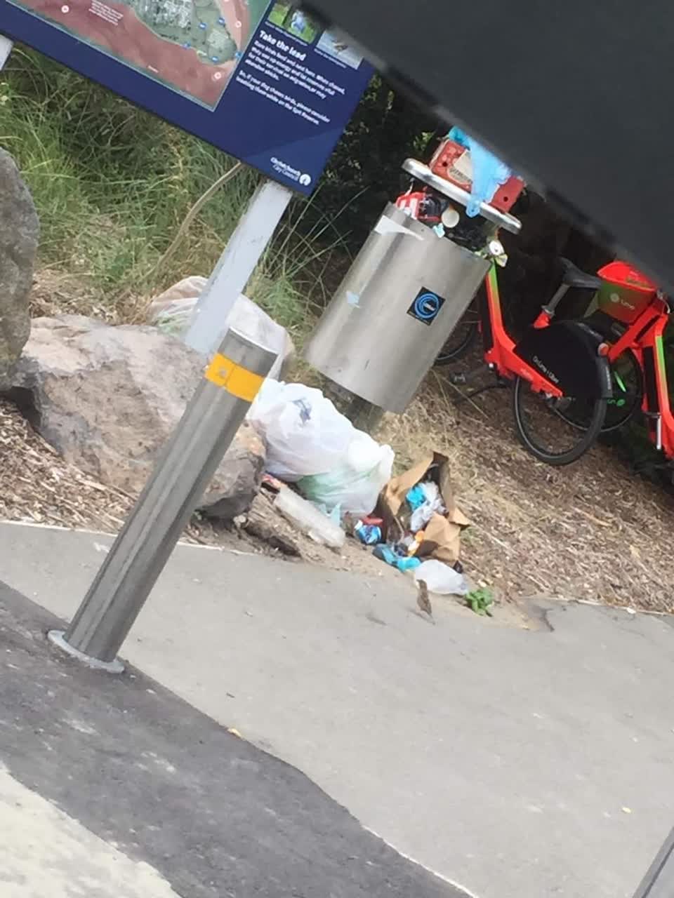 The photograph attached to this rubbish/recycling report