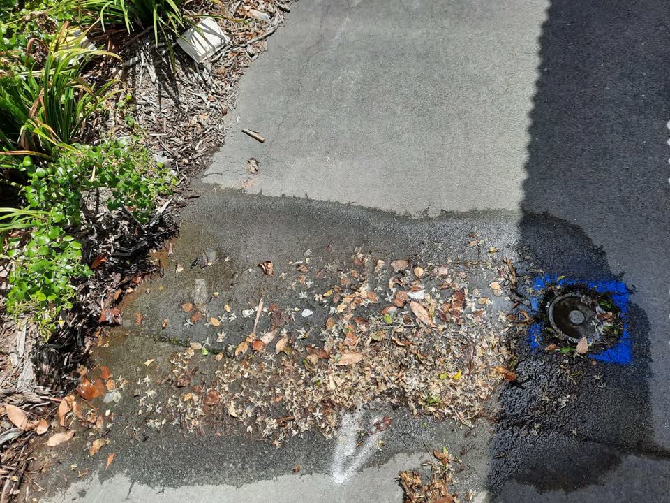 The photograph attached to this water leak report